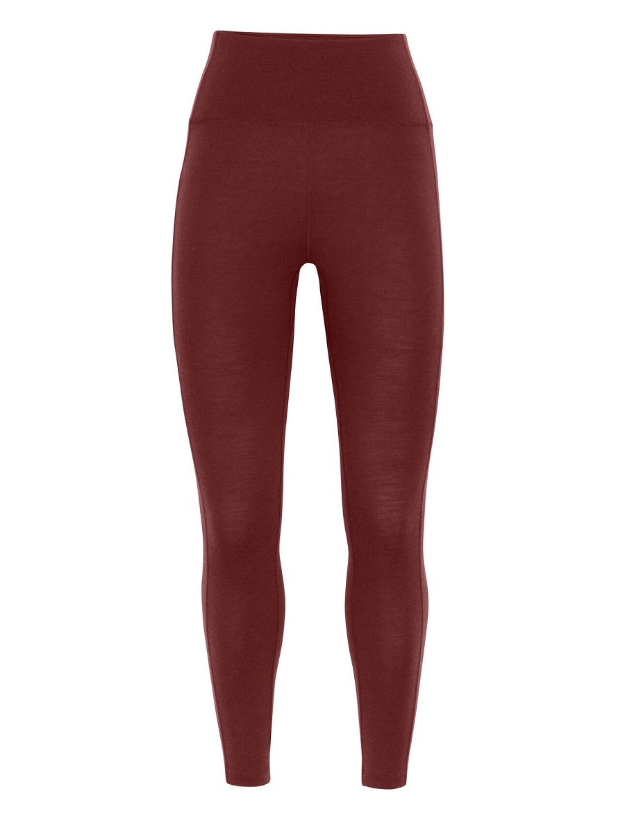 Women's Icebreaker Merino Fastray High Rise Running Tights Espresso | CA 1438ILHS